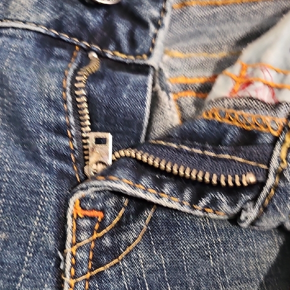 True Religion Women's Flare Low Rise Blue Jeans Size 28 - Picture 4 of 11